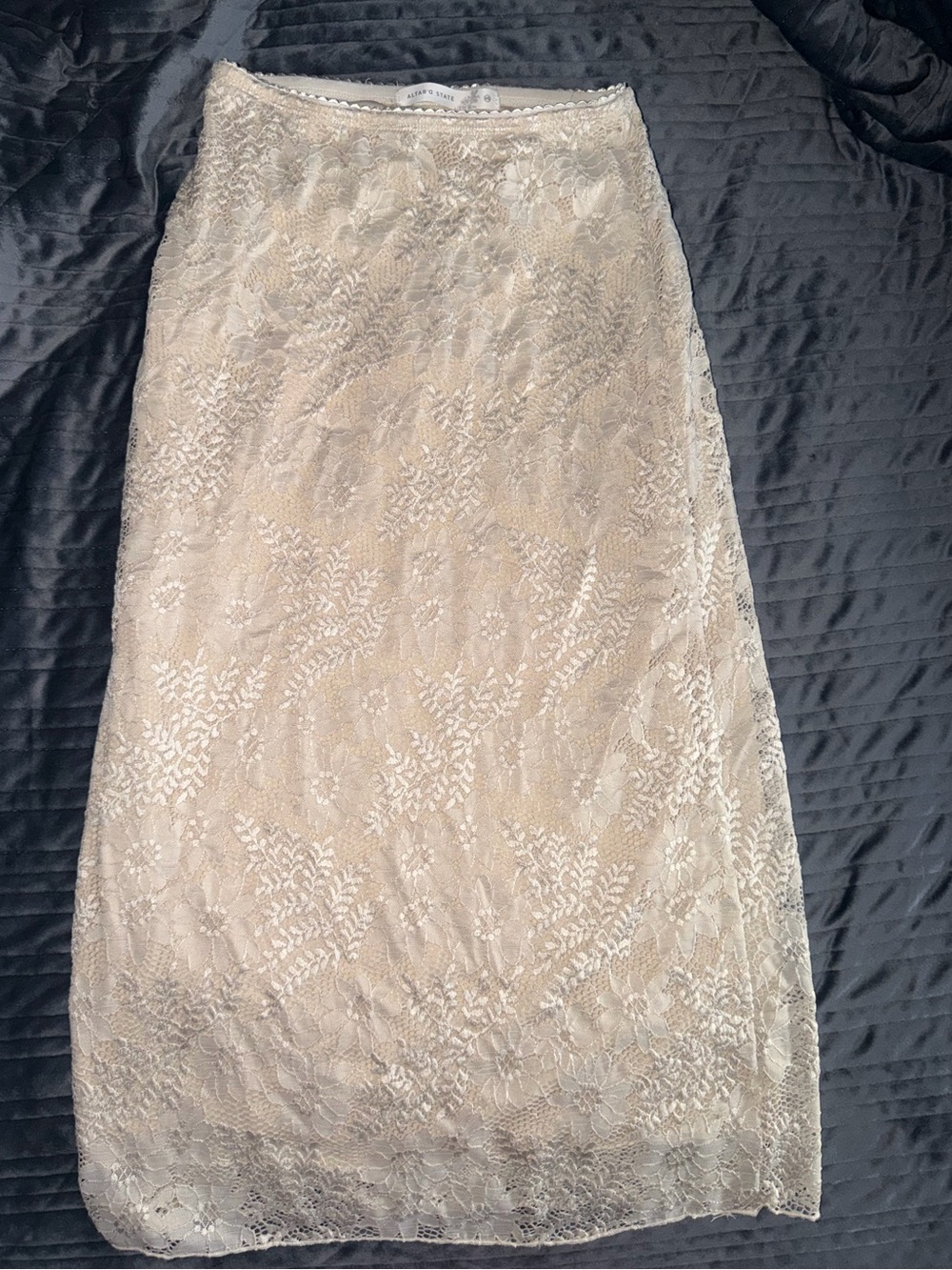 Altar'd State Cream Lace Pencil Skirt